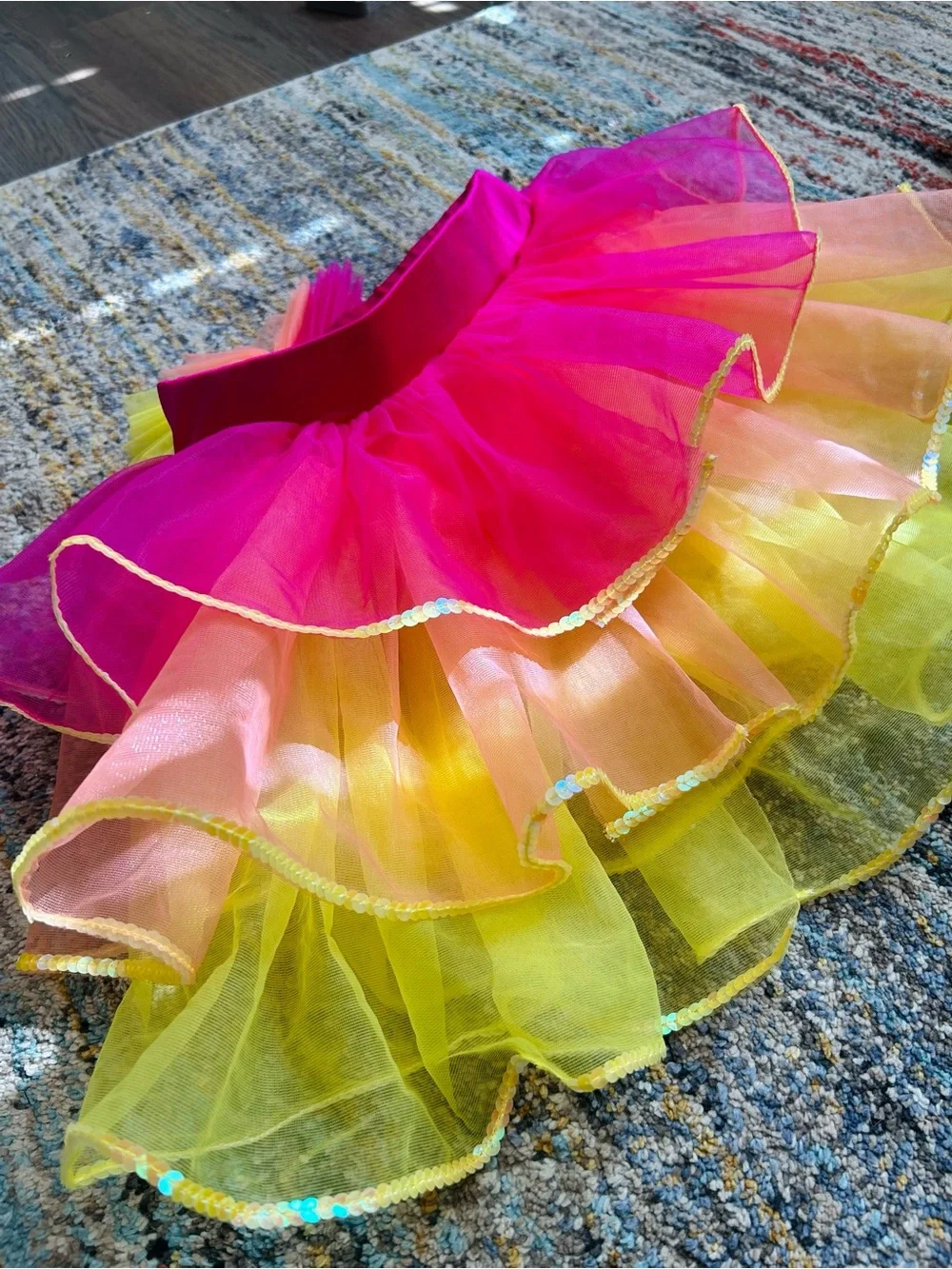 Weissman Bright Pink and Yellow Dance Costume Pieces